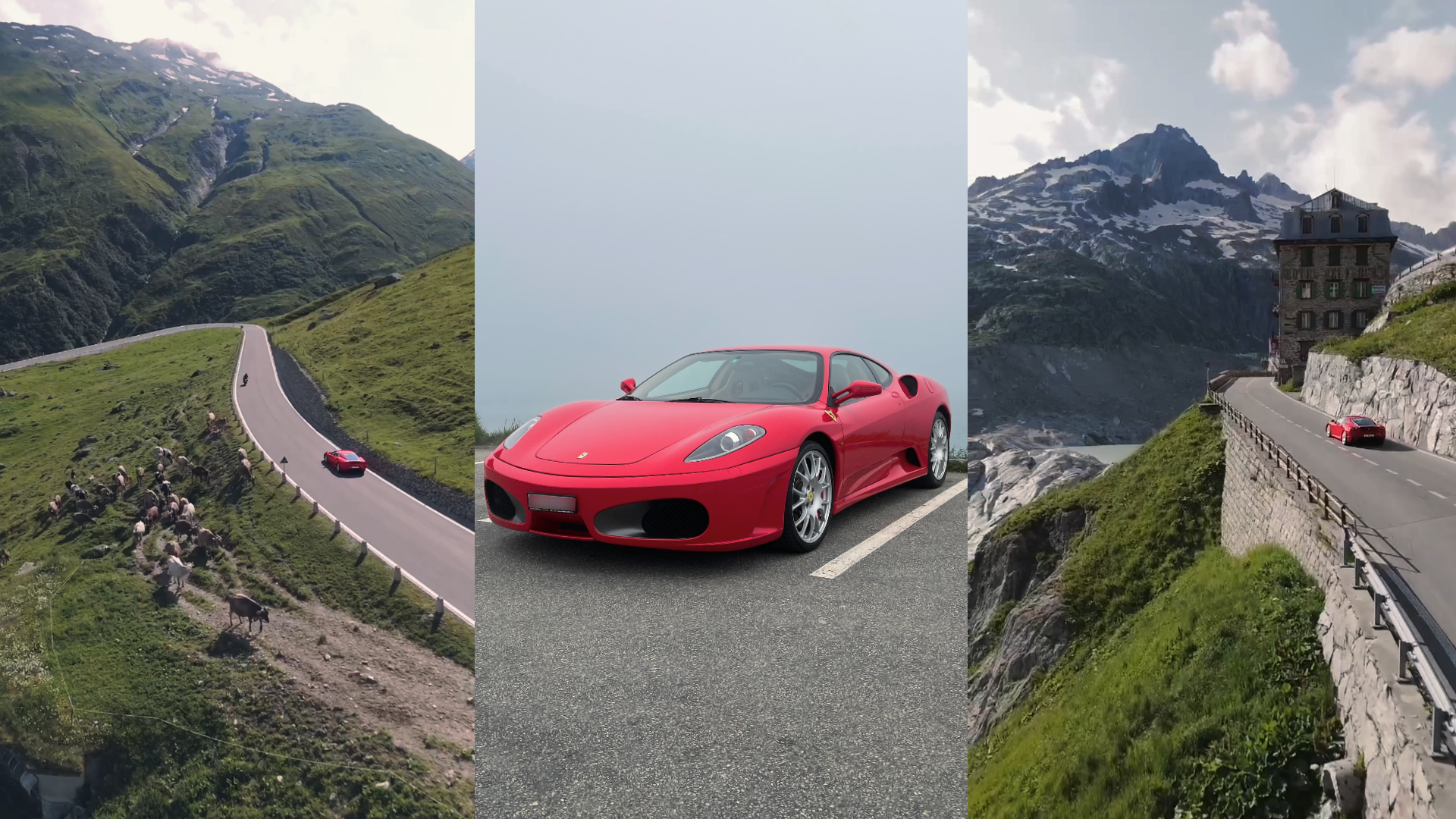 Automotive professional drone photo video Ferrari portfolio